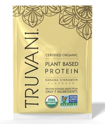 Truvani Vegan Pea Protein Powder Building 124; Banan Cynamon Building 124; 20g Organic Plant Based Protein Building 124; 1 Serving Building 124; Keto Building 124; Gluten & Dairy Free Building 124; Niskie węglowodory 124; Nie Dodano cukru