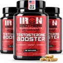 Testosteron Booster dla mężczyzn - Estrogen Blocker - Suplement Natural Energy, Siła & Stamina - Lean Muscle Growth - Promotes Fat Loss - Zwiększenie męskiej wydajności (3 butelki)