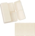 FYY Daily Pill Organizator, 2 szt. 7 Komory Przenośne Pill Case Travel Pill Organizator, [Projekt składany] Pudełko na torebkę do przechowywania vitamin, Cod Liver Oil, Suplementy i Medicination- White