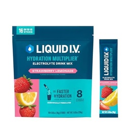 Płyn I.V. ® Nawodnienie Multiplikator - Lemoniada truskawkowa 124; Napoje proszkowe elektrolity Mieszanka 124; 1 opakowanie (16 Servings)