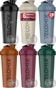 VELOMIX - 6 opakowań - 28 oz butelka shaker protein do mieszania białek - 6x whiskey drut 124; szklanki shaker do shake 'ów protein 124; butelka shaker protein 124; Puchar protein shake (kolekcja kamieni ziemskich)