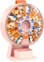 Daviky Pill Dispenser Daily, Duży Pill Organizator z Wall- Monted lub Stand Use, 14 Dni Pill Container, Push Button Design, Tygodniowe Pill Box dla witaminy, Medycyna, Suplement, Olej rybny (różowy)