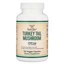 Turkey Tail Mushroom Supplement (120 Kapsułki - 2 Miesiąc dostaw) (Coriolus Versicolor) Kompleksowe wsparcie systemu immunologicznego, Non- GMO, Gluten Free, Dorośli i Encapsulated w USA przez podwójne drewno