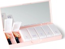 PORT X POLISH Designer Weekly Pill Box Organizator (Single 1X Daily, Blush Pink) 124; Compact, Stylowe 7- Day Suplement Witaminy Przypadek 124; Cute Portable Mini Travel Medicine Carrier 124; BPA- Free Pillbox Caddy