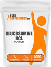 BulkSupplements.com Glucozamina HCl Proszek - Suplement glukozaminy, Suplement Joint Supplement - Gluten Free, 1 g na Serving, 5 kg (Opakowanie po 5) (11 funtów)