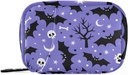 Halloweenowe Nietoperze Pill Box 7 dzień Pill Case Travel Pill Organizer Bag z Zipper Przenośne tygodniowe witaminy suplement lekarski Holder Pouch Bag