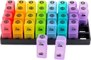 Monthly Pill Organizer 2 razy dziennie, jeden miesiąc Pill Box AM PM, 31 dzień Pill Case Dwa razy dziennie, aby utrzymać witaminę i Travel Medicine Organizator, 30 Dzień Pill Organizator, 4 tygodniowe Pill Cases
