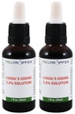 2X 2.2% Lugol's Iodine Solution 2x1 Fl Oz - 2x30 ml | Pharmaceutical Grade Ingredients | Third-Party Tested | Lugols Solution Made with Iodine and Potassium Iodide | Set of Two Bottles | Heiltropfen®