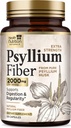 Pyllium Husk kapsułki 1500 mg - Natural Fiber Supplement Pills, Daily Disease, Colon Health, & Regularność Wsparcie, Psylium Husk Powder Caps, Wegan, Non-GMO - 120 Kapsułki wegetariańskie