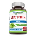 Czysty przyroda Lecytyna 1200 mg Softgels Supplement Equipment 124; Wysoka potencja 124; Non-GMO Equipment 124; Gluten Free (120 Count)