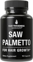 Widziałem Palmetto dla Włosów i Kobiet. Saw Palmetto Pomocnictwo do wsparcia siły włosów & Grubość. Kapsułki niezawierające GMO i glutenu