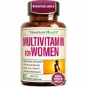 Multiwitamina dla kobiet z metylowanymi witaminami i Chellated Minerals for Energy, Focus and Immune Health - Premium Daily Womens Multivitamin & Multiminerals - 60 Kapsułki