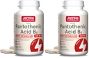 Jarrow Fixas Pantothenic Acid B5 500 mg - 100 Veggie Caps - Witamina zasadnicza B - Produkcja energii i wsparcie metabolizmu - 100 Słupki (Opakowanie 2)