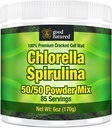 Dobre Natured Premium Chlorella Spirulina Proszek 124; 85 Służenie 124; Non-GMO 124; Sunlight Urosły 124; Głęboki zielony kolor 124; Cracked Cell Wall 124; Alkalizing 124; Wysokie białko 124; Wegan Kapsułki organiczne 124; Woda górska