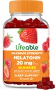 Lifeable Melatonin 20mg Gummies | Great Tasting Sleep Supplement for Adults | May Help Falling and Staying Asleep | Vegetarian Sleep Gummies for Adults, Men, Women | 60 Melatonin Gummies 20mg