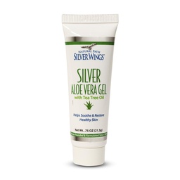 Natural Path Silver Wings 200ppm Silver with Aloe Vera Gel and Tea Tree Oil - Soothing Skin Care - 0.75 oz