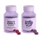 Lemme Chill & Sleep Bundle - Stress Relief Gummies z KSM- 66 Ashwagandha & Deep Sleep Gummies z Melatoniną i Magnezem, aby szybciej zasnąć - Gluten- Free i Non-GMO (Variety Pack of 2)