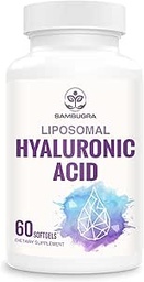 Liposomal Kwas hialuronowy 1000mg, Wysoka dostępność biologiczna Kapsułki kwasu hialuronowego, Suplement diety Support Skin and Bones, 180 Kapsułek (Opakowanie po 3)