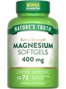 Nature 's Truth Magnezu 124; 400mg Magnezu 124; 72 Softgels X124; Value Size X124; Extra Siła X124; z Magnezu tlenek X124; Non-GMO i Gluten suplement wolny