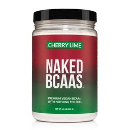 Naked Cherry Lime BCAA Acids Acids Powder, 100% Pure 2: 1: 1 Formuła, Wegan Branched Chain Amino Acids, Instantised All Natural BCAA Proszek suplement - 501 Grams, 34 Służenie