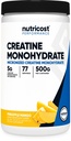 Nutricost Kreatywny jednowodny proszek (Ananas Mango, 500 Gram) - Mikronizowany suplement kreatynowy - Wegan, Non-GMO, Gluten wolny