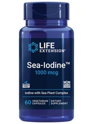Rozszerzenie życia Sea- jodyna ™, kelp i bladderwrack- pochodzące jodyny, Wspiera zdrowe poziomy tego zasadniczego pożywienia dla zdrowia tarczycy i poza, Non-GMO, Gluten- Free, Wegetarianin, 60 Kapsułki