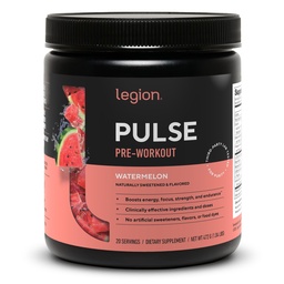LEGION - Wszystkie naturalne tlenek azotu Precuting Drink do Boost Energy, Kreatyna wolna, Naturalnie słodzone, Beta Alanina, Citruline, Alpha GPC (Arbuz)