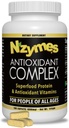 Nzymes® Antioxidant Complex for People. Powerful Antioxidant Supplement, Vitamin C, Vitamin E, Vitamin A, Selenium, Live Sprouted Enzymes. 180 Count - Made in The USA