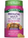 Nature 's Truth Prenatal Multivitamin Gummies Yellow 124; z DHA & Folic Acid Yellow 124; 60 Count Yellow 124; Fruit Flavor Yellow 124; Non-GMO & Gluten Free Supplement