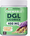 Przeżuwający Ultra- Pure DGL Licorice Tablets 4000 mg - Stomach, Gut & Eastinal Relief - Natural Acid Restruct Formula - 10: 1 Deglicyrrhizined Licorice Root Extract - 120 Chewables