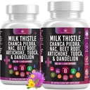 Mleko Thistle NAC Chanca Piedra Beet Root Artichock Dandelion Root - Suplement wątroby Plus Astragalus TUDCA Choline & Ginger- 120