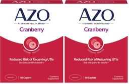 AZO Żurawinowy Urynary Tract Supplement Health, 1 Serving: 1 Szklanka Sok żurawinowy, Sugar Free Żurawinowy Pigułki, 50 Count (Pack of 2)