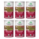 ORGANIC INDIA Whole Pyllium Husk Powder Organic - Psylium Husk Fiber Supplement, Wsparcie trawienia, Wegan, Bez glutenu, Nie-GMO, Rozpuszczalny i nierozpuszczalny Fiber Source - 12 Oz Canister, 6 Pack