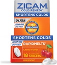 Zicam Cold Remedy Cynk Rapidmelts, Cherry Flavor, 18 Count (Opakowanie po 1)