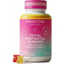 Różowy bocian Całkowita poporodowa Gummies witaminy - Multiwitamina do regeneracji poporodowej i wsparcia laktacji - Kwas foliowy, B6, & Witamina C - Poppartum Essentials - 60 Gumy witaminy