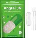 Rozmiar 0 Kapsułki Puste roślina Wegan oparte jasne (1000 hrabiego) Gluten Free, Non-GMO, Halal Certified Pill Caps Zestaw wypełniający z 2 łyżeczki do wegetariańskiego DIY Twoje własne suplementy