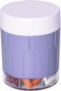 Betife bardzo duży suplement Organizator, Tygodniowy Pill Organizer Butelka, Codzienne Pill Dispenser z 7 Duże Komory, Organizator do przechowywania 7 Day witaminy Medication, 21 etykiet i szczotka do czyszczenia (Purpurowy)