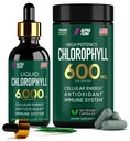 (Bundle) Płynny chlorofil krople i chlorofil kapsułki - energia naturalna, wsparcie immunologiczne, świeżość wewnętrzna i suplement przeciwutleniający