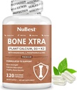 NuBest Bone Xtra - roślinna siła kostna, Stront Boost ze Strontium Citrate, Wapń, Magnez z Morskiego Algae, Phosphorus, Witamina C, K2, D3