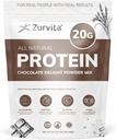 Zurvita - Chocolate Delight Protein Powder - 20g Protein, Probiotics, 24+ Vitamins and Minerals - No Artificial Sweeteners - 26oz (20 Servings)