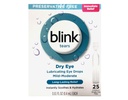 BLINK Tears Eye Drops for Dry Eyes, Conservative Free Lubricating Eye Drops, Sterylne jednorazowe fiolki, Delikatna pielęgnacja oczu dla łagodnego do umiarkowania suchego oka Relief, 25 Count, 0,01 fl oz Vials