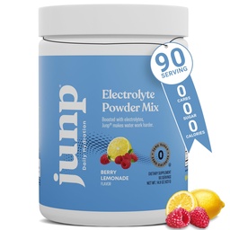 JUNP Electrolytes Proszek No Sugar No Carbs - Berry Lemonade Keto Electrolyte Drink Mix - Potasu i soli Hydration Proszek Electrolytes - Zero Calorie Sugar Free Electrolyte Proszek, 90 Słupki