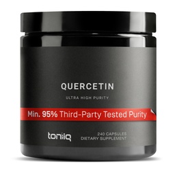 Toniiq Ultra High Pure Quercetin kapsułki - 95% + Wysoko oczyszczony i biodostępny - 1000mg na jedną porcję - 240 kapsułki Quercetin Suplement