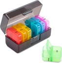 Zoksi Cotygodniowy Pill Organizator 2 razy dziennie, Czarny 7 dzień Am Pm Pill Box, Daily Am Pm Pill Organizator 7 Dzień, Przenośny Witamina Pill Case, Tygodniowy Pill Box dla olejów rybnych, Witamina, Suplement