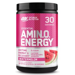 Optimum Nutrition Amino Energy - Wstępne ćwiczenia z zielonej herbaty, BCAA, Amino Acids, Keto Friendly, Green Coffee Extract, Energy Powder - Arbuz, 30 Servings (Packaging May Vary)