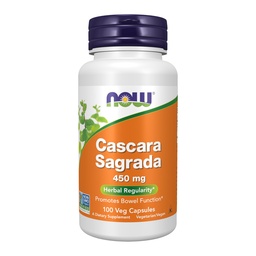Teraz żywności Suplementy, Cascara Sagrada (Rhamnus purshiana) 450 mg, Regularność ziołowa *, 100 kapsułki Veg