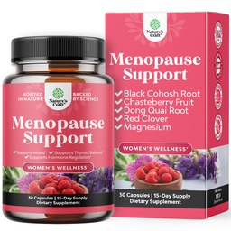 Kompletny suplement do menopauzy ziołowej dla kobiet - Menopauza wieloskładnikowa Równowaga hormonalna dla kobiet z nocnymi potami i więcej z Dong Quai Vitex Chaste Berry i Black Cohosh - Pakiet próbny