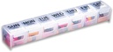 GMS Cotygodniowy Pill Organizator - 7- Day Oznaczenie opakowania na suplementy, witaminy i leki - Bezpieczne zamki - Idealny do codziennego użytku i podróży - Wyczyść