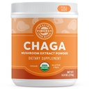 Vimergy USDA Organic Wild Chaga Mushroom Extract Powder, 166 Servings - Idealny w Chaga Tea, kawa, Smoothies - wsparcie sercowo-naczyniowe - Kosher, Wegan, No Gluten, Paleo - Pure Chaga, No Fillers (250g)