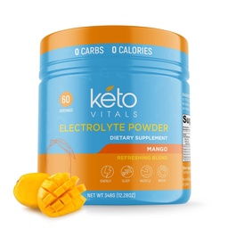 Keto Vitals Electrolytes Proszek Pigment 124; Keto- Przyjazne Elektrolity z Potasu, Magnezu, Sodu, Wapnia 124; Keto Electrolytes Supplement Energy Drink Mix